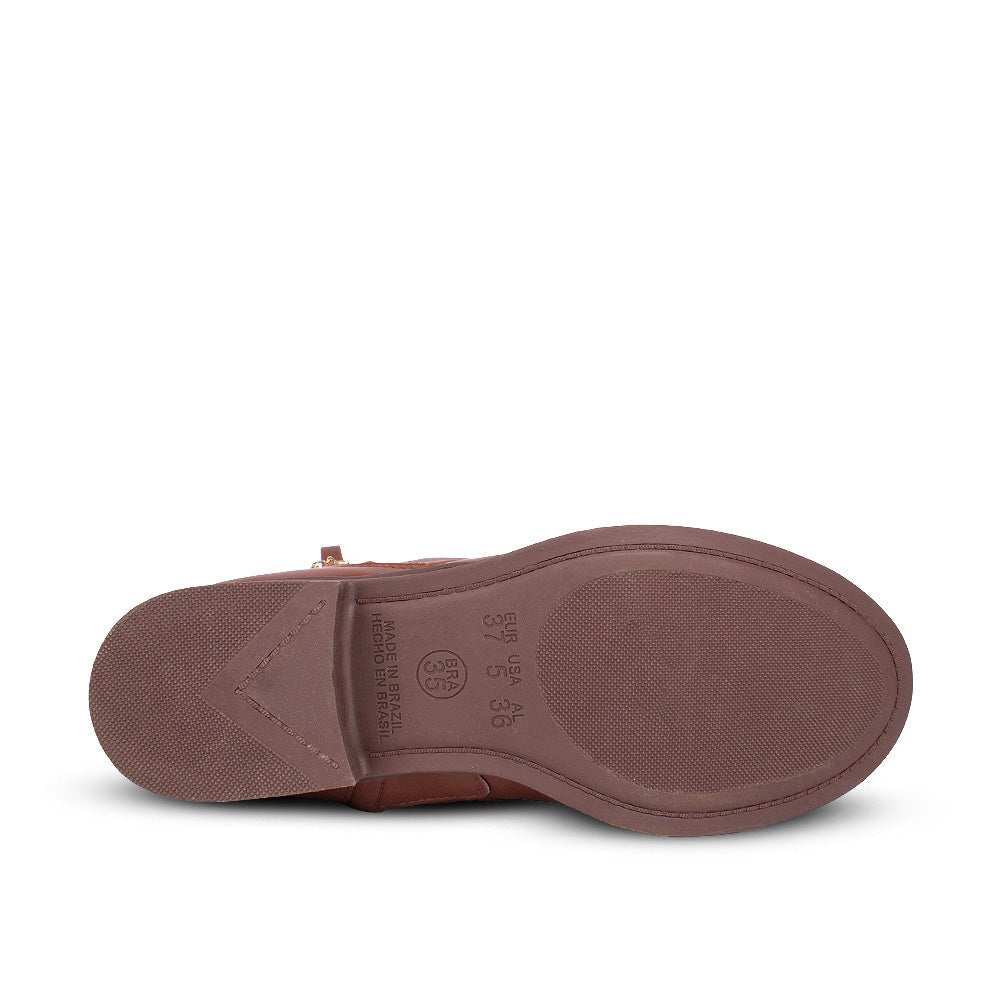 Bota Infantil Menina Kidy Montaria Canela Cano Alto Fivela Inverno - Kidy Calçados - 