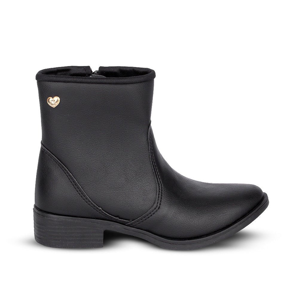 Bota Infantil Menina Kidy Montaria Preta Cano Médio Inverno - Kidy Calçados - 