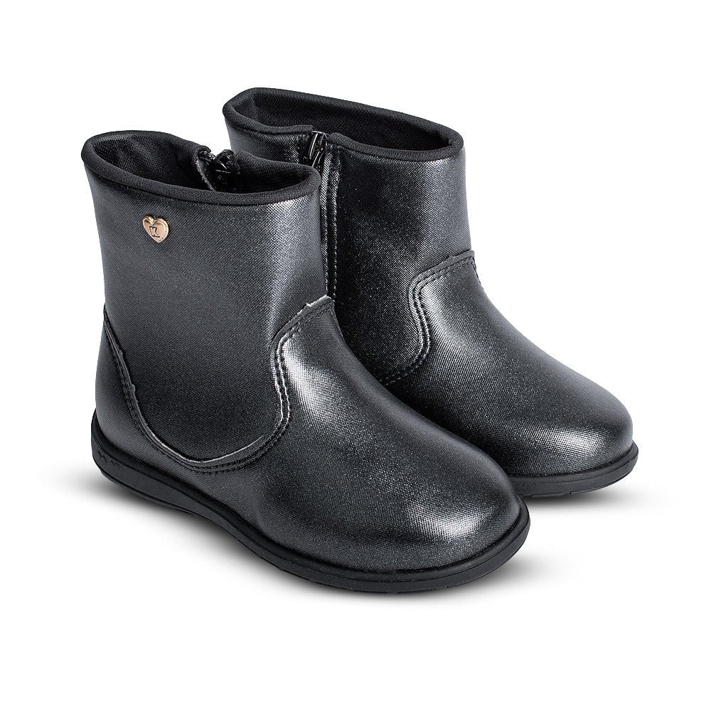Bota infantil Menina Kidy Soft Preta Baby Conforto Delicada 18 ao 24 - Kidy Calçados - 