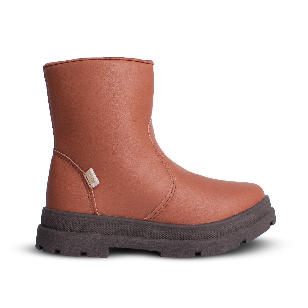 Bota Infantil Menina Kidy Style Canela Tratorada Conforto e Estilo - Kidy Calçados - 