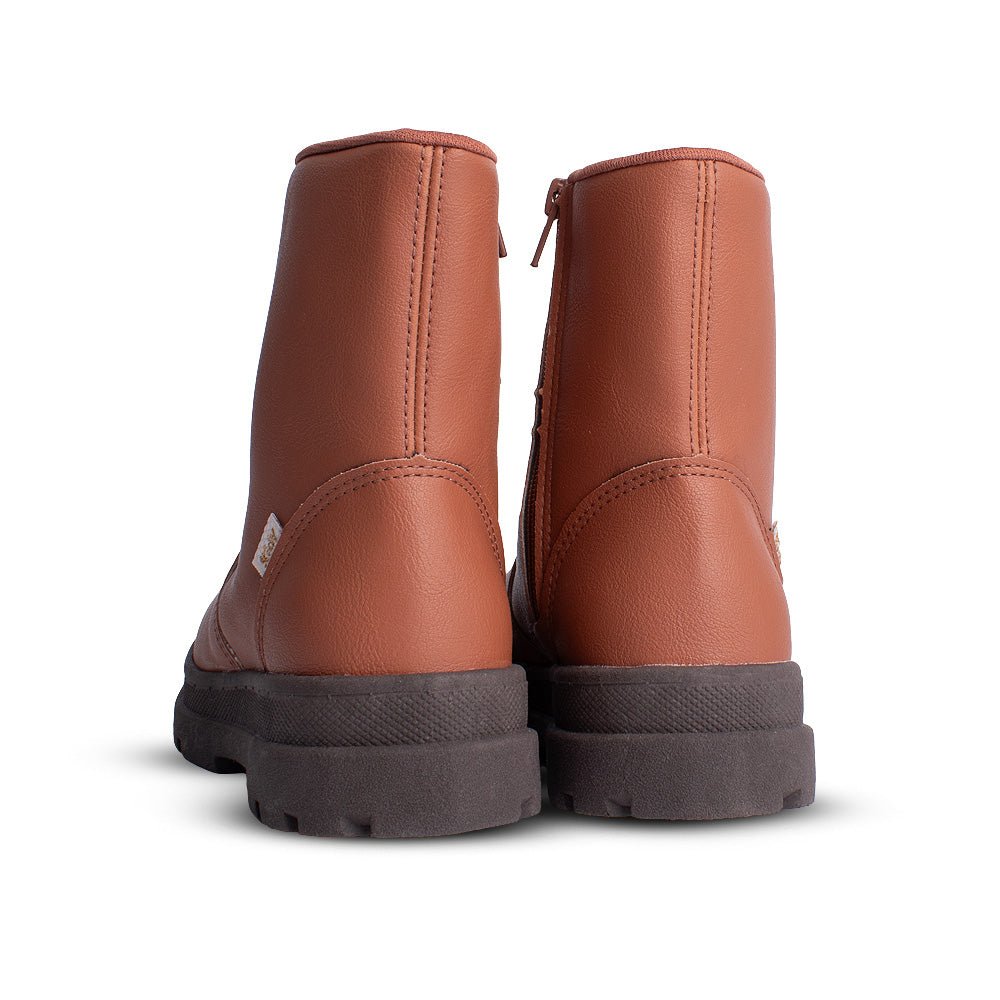 Bota Infantil Menina Kidy Style Canela Tratorada Conforto e Estilo - Kidy Calçados - 