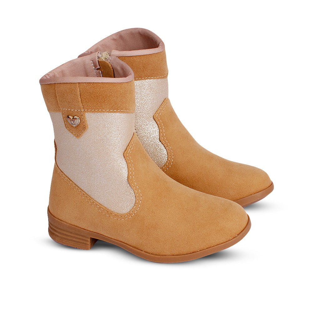 Bota Infantil Menina Montaria Kidy Baby Cano Médio Caramelo - Kidy Calçados - Botas, Coturnos e Galochas