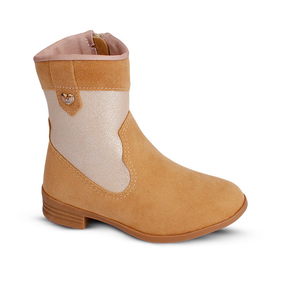 Bota Infantil Menina Montaria Kidy Baby Cano Médio Caramelo - Kidy Calçados - Botas, Coturnos e Galochas