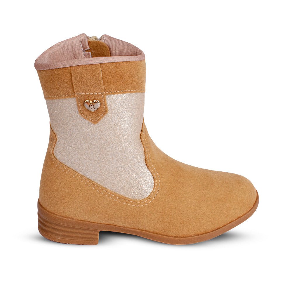 Bota Infantil Menina Montaria Kidy Baby Cano Médio Caramelo - Kidy Calçados - Botas, Coturnos e Galochas