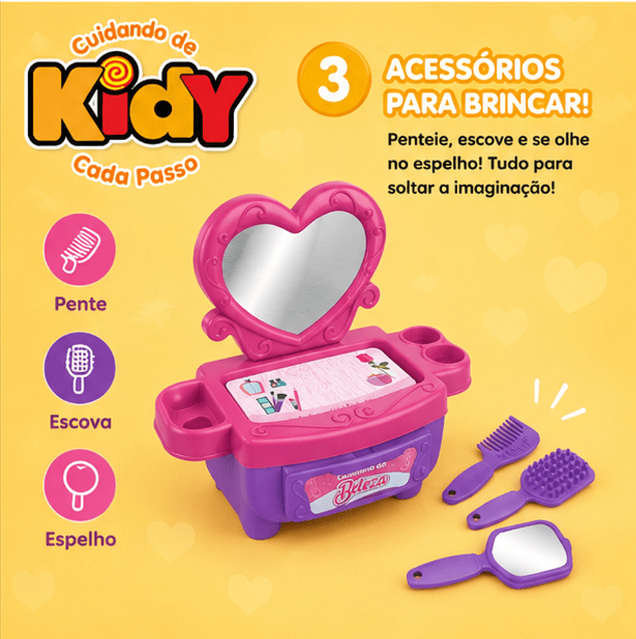 Brinquedo Cantinho da Beleza Infantil - Kidy Calçados - 