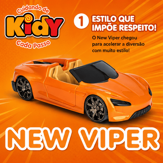 Brinquedo Carro Laranja New Viper Grande - Kidy Calçados - 