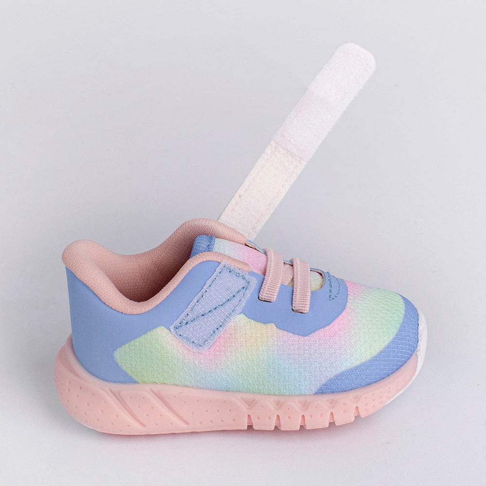 Tênis Menina Infantil Kidy Equilíbrio Azul Bebê e Colorido