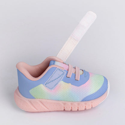Tênis Menina Infantil Kidy Equilíbrio Azul Bebê e Colorido