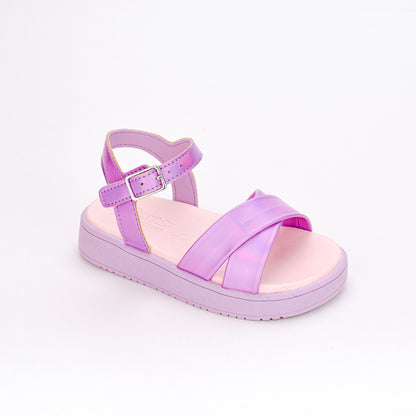 Sandália Menina Infantil Kidy Mini Flatform Com Brinquedo Surpresa Lilás
