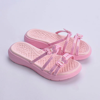 Kit Chinelo Infantil Menina Fly Rosa + Livro Bob Goods