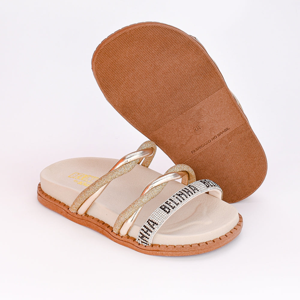 Papete Menina Infantil Kidy Fashion Ouro