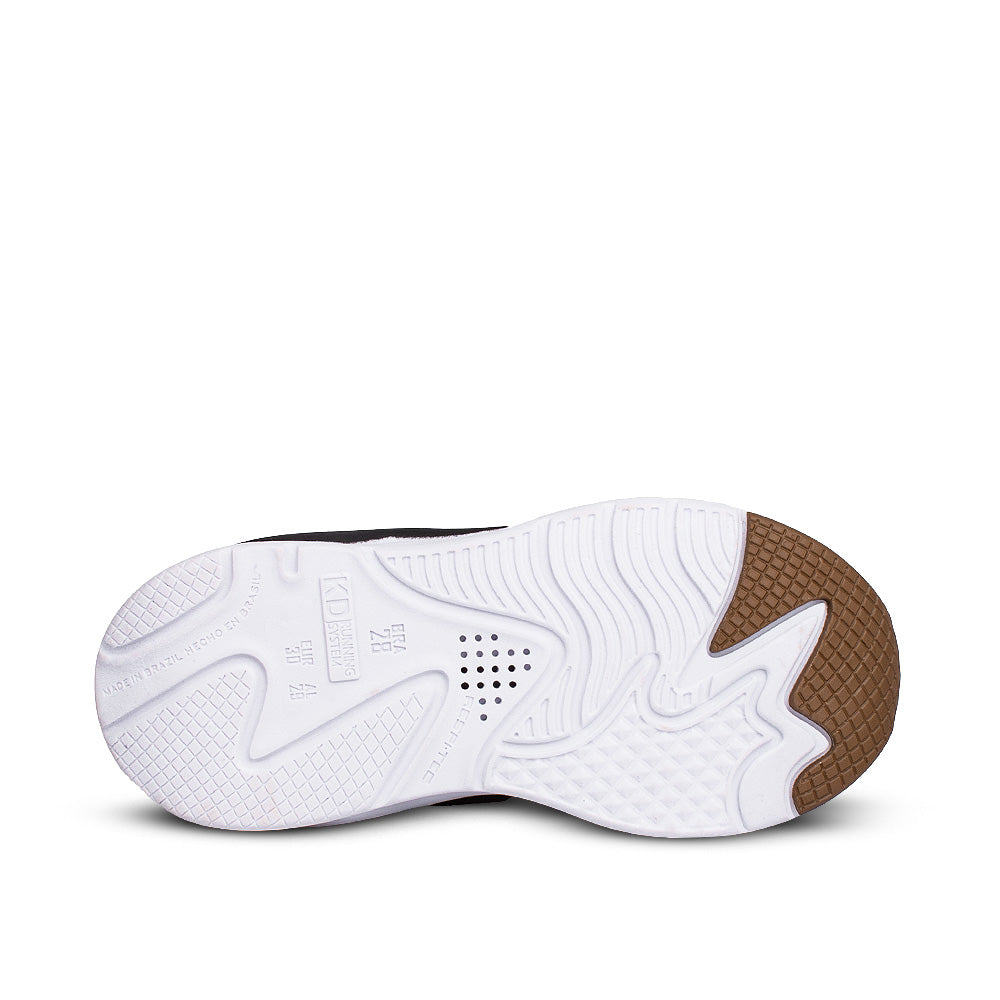 Tenis Infantil Menina Kidy K360 Retro Preto/Onça Casual Moderno