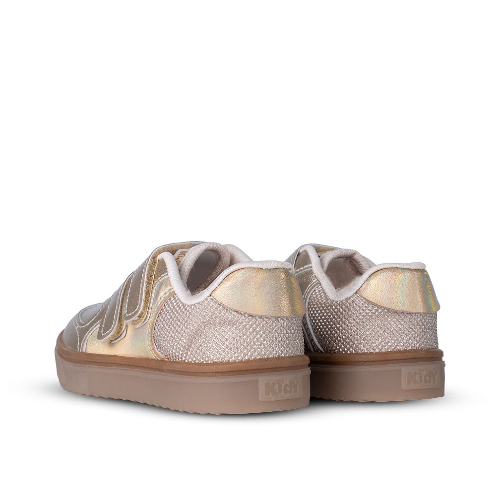 Tênis Infantil Feminino Kidy Happy Ouro Conforto Delicado