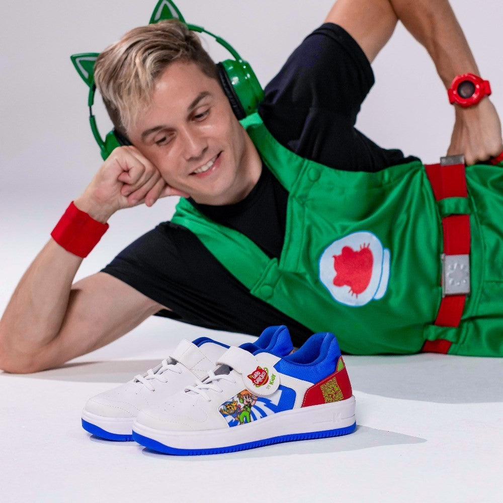 TÊNIS Menino Infantil HYPE Gato GALACTICO BRANCO/COLORIDO Kidy