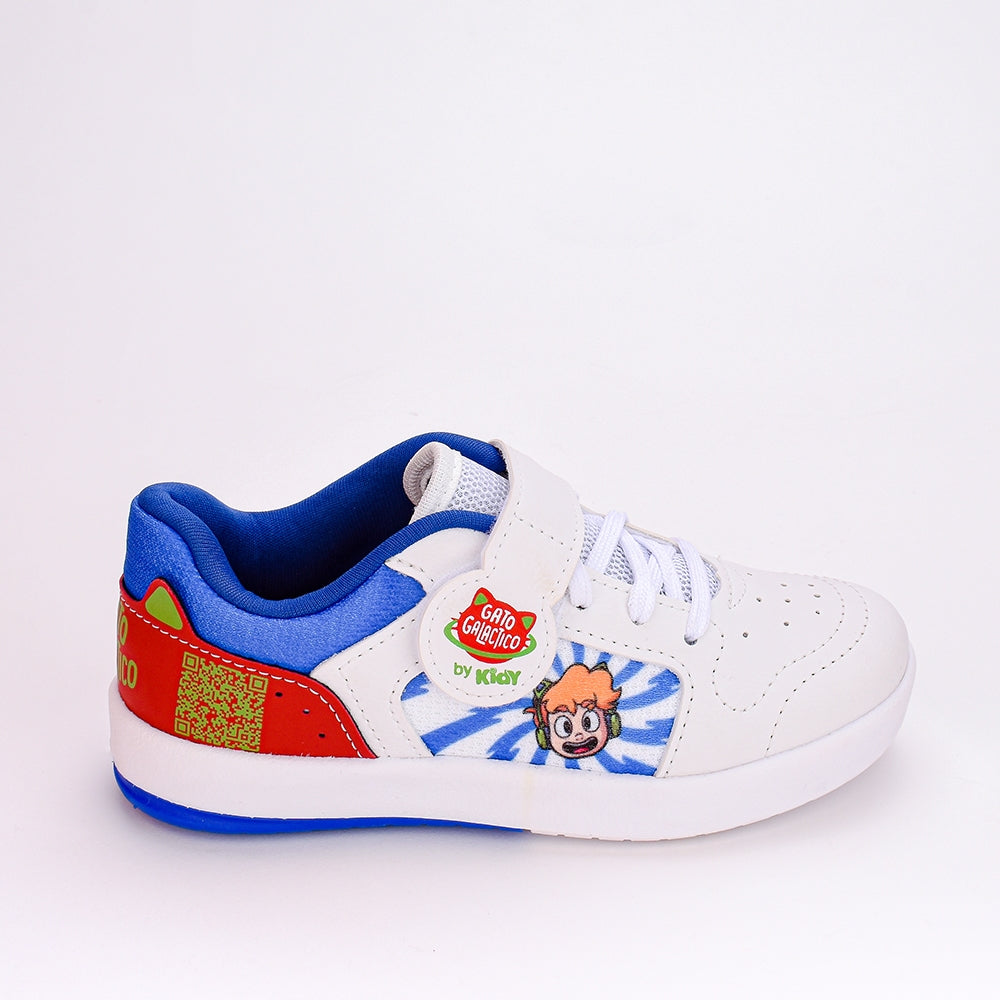 TÊNIS Menino Infantil HYPE Gato GALACTICO BRANCO/COLORIDO Kidy