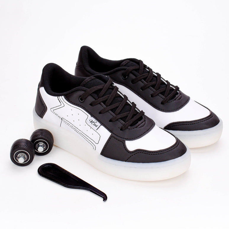 Tênis Infantil Menino com Rodinha Kidy Preto e Branco