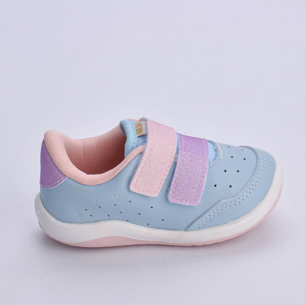TÊNIS INFANTIL MENINA KIDY EQUILIBRIO AZUL/ROSA