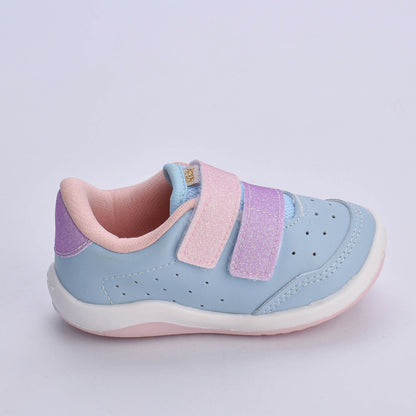 TÊNIS INFANTIL MENINA KIDY EQUILIBRIO AZUL/ROSA