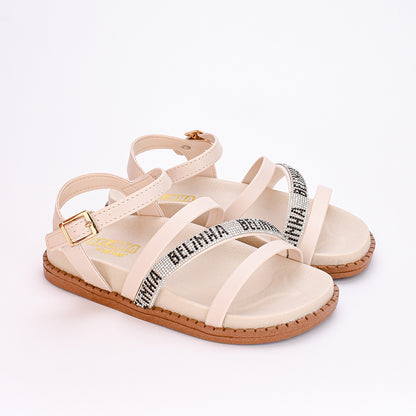 Papete Menina Infantil Kidy Fashion Marfim