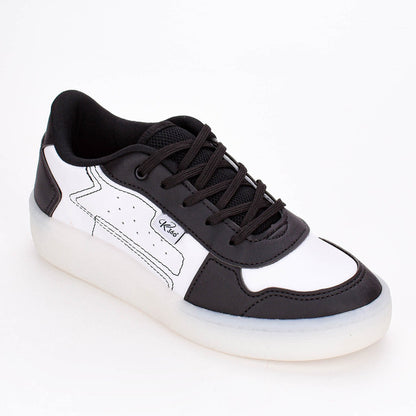 Tênis Infantil Menino com Rodinha Kidy Preto e Branco
