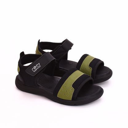 SANDÁLIA KIDY COMFORT PRETO/VERDE MILITAR Kidy