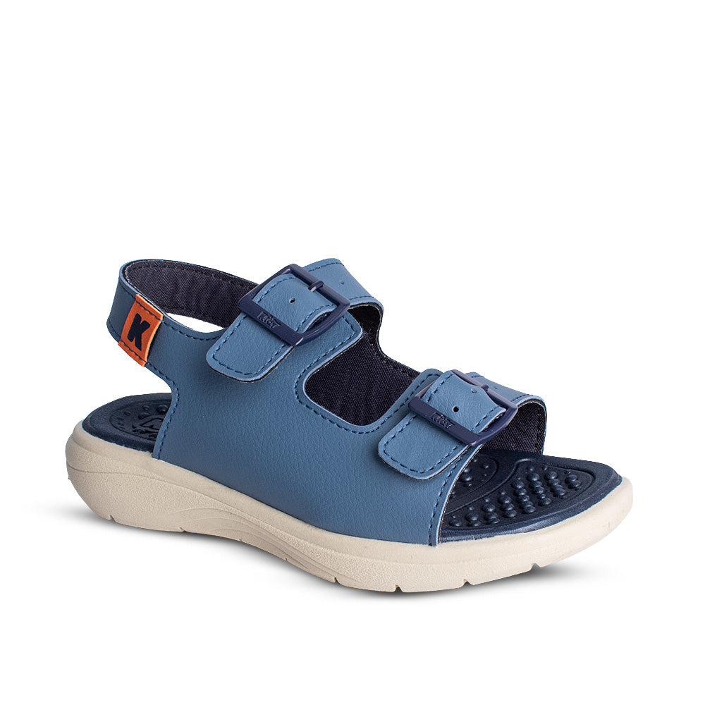 Sandália Infantil Menino Kidy Fly Baby Azul Marinho Confortável e Ajustável