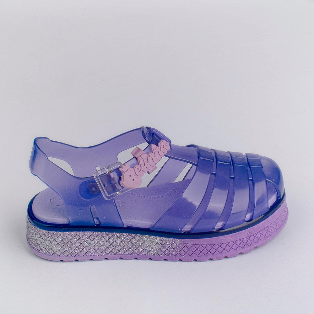 Sandália Menina Kidy Gloss Belinha Lilás