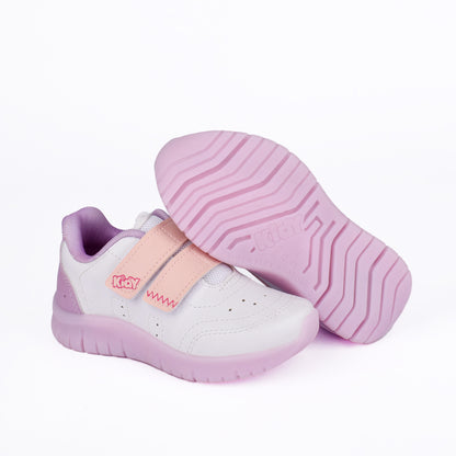 Tênis infantil Menina Kidy de Luz Rosa e Lilás