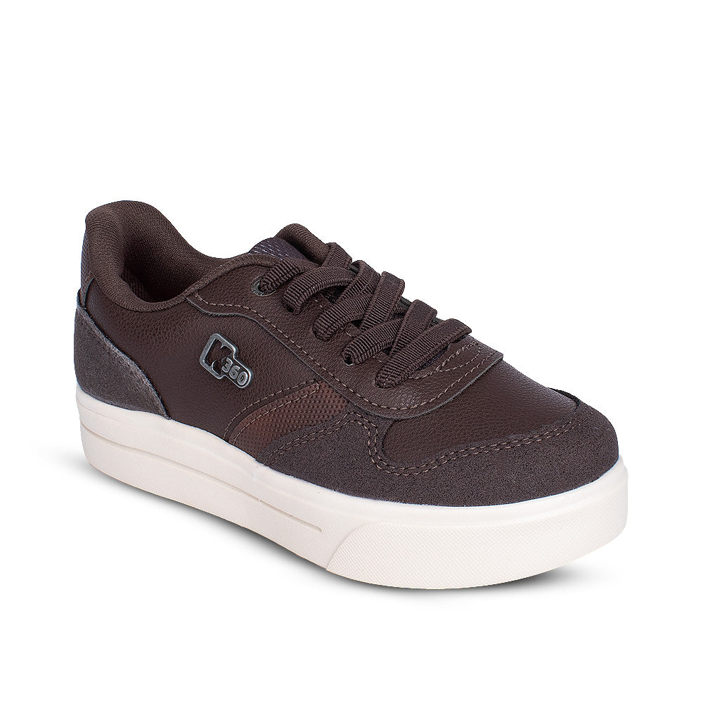 Tênis Infantil Menino Kidy K360 Ultra Leve Café Moderno Conforto
