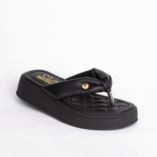 Chinelo Flatform Infantil Menina Kidy Nuvem Preto - Kidy Calçados - Sandália e Papete