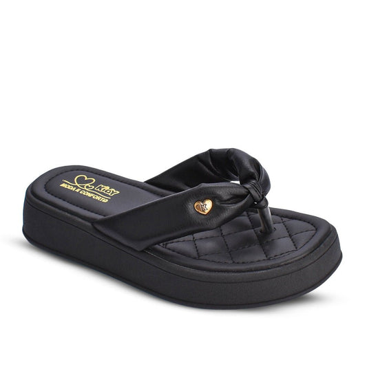 Chinelo Flatform Infantil Menina Kidy Nuvem Preto - Kidy Calçados - Sandália e Papete