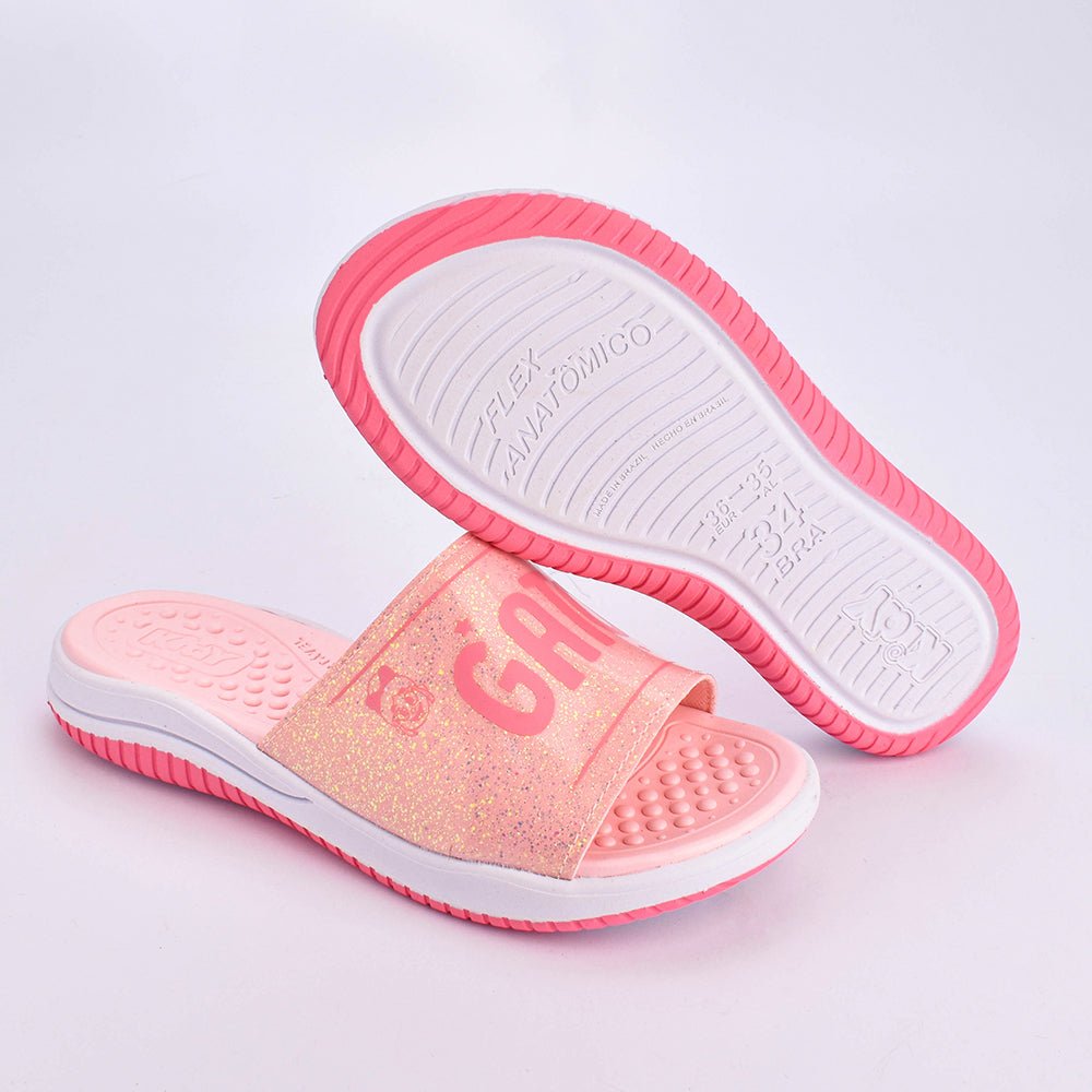 Chinelo Infantil Menina Gato Galáctico Kidy Fly Rosa Confortável - Kidy Calçados - Sandália e Papete