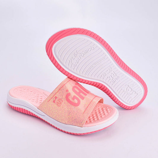 Chinelo Infantil Menina Gato Galáctico Kidy Fly Rosa Confortável - Kidy Calçados - Sandália e Papete