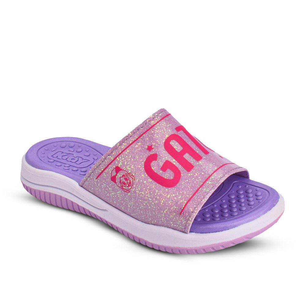 Chinelo Infantil Menina Kidy Gato Galáctico Lilás Confortável - Kidy Calçados - Sandália e Papete