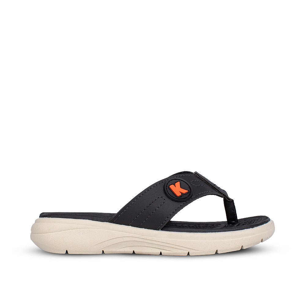 Chinelo Infantil Menino Kidy Fly Preto Bege Antiderrapante Verão - Kidy Calçados - 