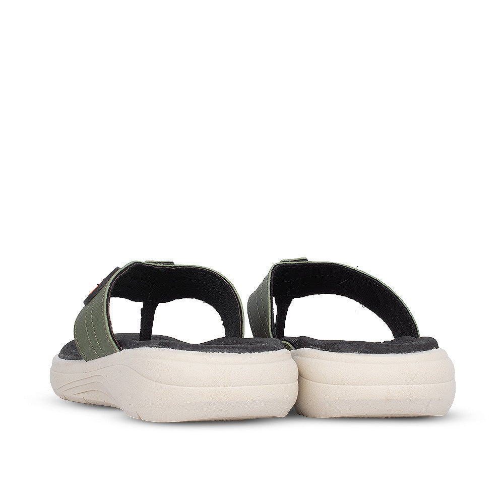 Chinelo Infantil Menino Kidy Fly Verde Militar Preto Antiderrapante - Kidy Calçados - 