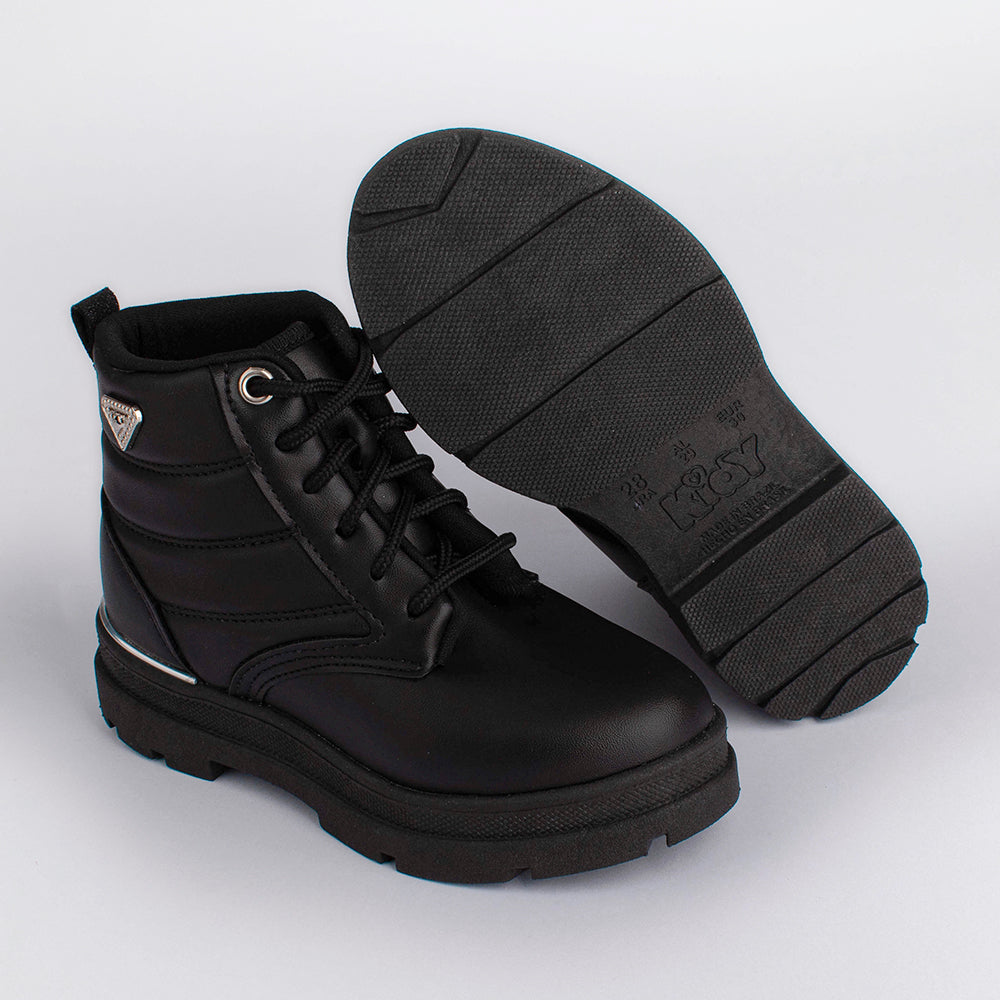 BOTA INFANTIL COTURNO MENINA KIDY STYLE PRETO