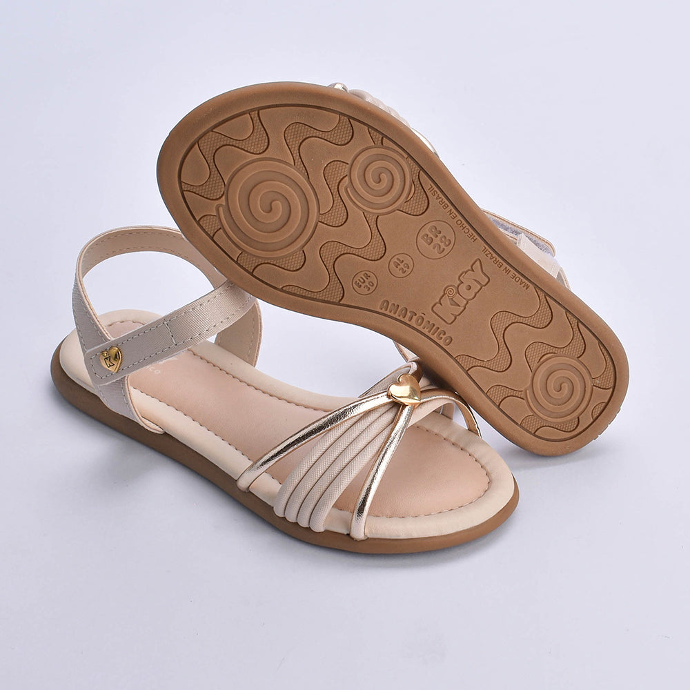 Sandália Menina Infantil Kidy Cristal Marfim