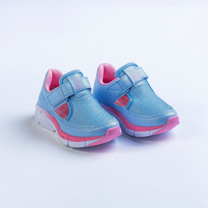 TÊNIS MENINA KIDY ENERGY BABY RESPITEC AZUL CLARO/ROSA Kidy