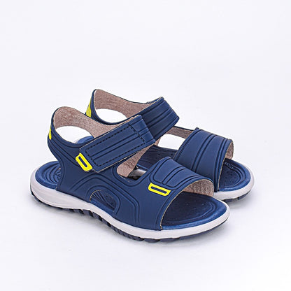 Sandália Infantil Papete Kidy Toys Azul Amarelo e Brinquedo