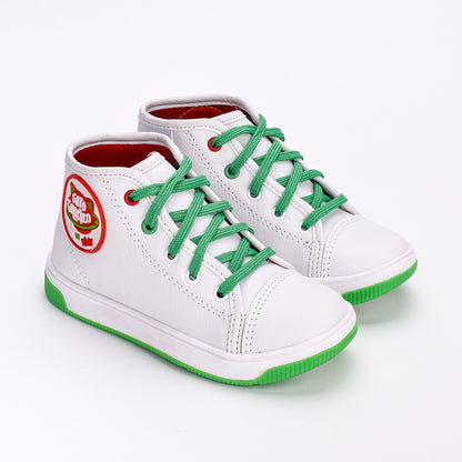 Tênis Infantil Kidy Astral Gato Galáctico Branco Verde
