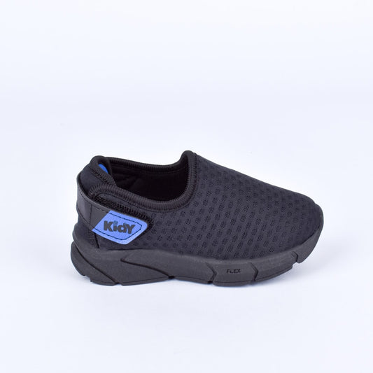 Tênis Infantil Kidy Energy Bebê Calce Fácil Preto e Azul Royal