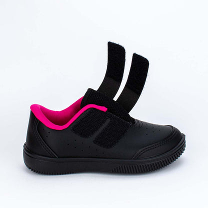 TÊNIS MENINA INFANTIL KIDY USEFULL COLLEGE PRETO/PINK