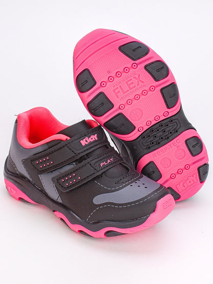 TENIS KIDY PLAY RESPITEC PRETO/PINK NEON