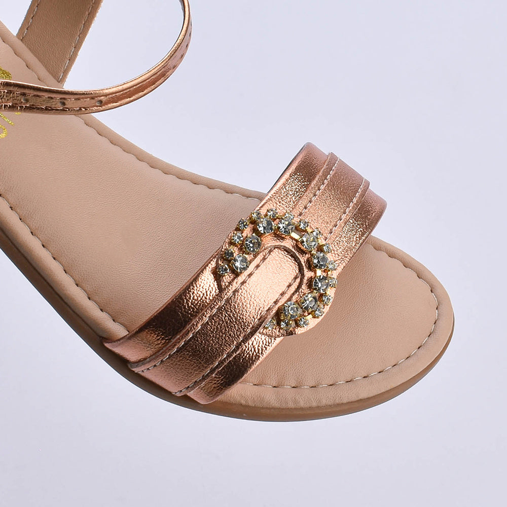 Sandália Infantil Menina Kidy Isis Bronze Confortável e Antiderrapante