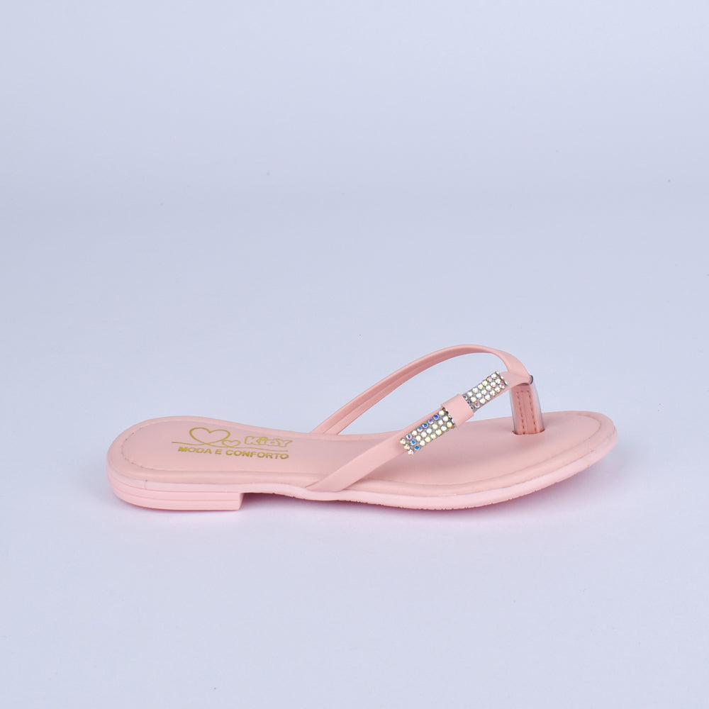 Sandália Menina Infantil Kidy Flat Ibiza Nude