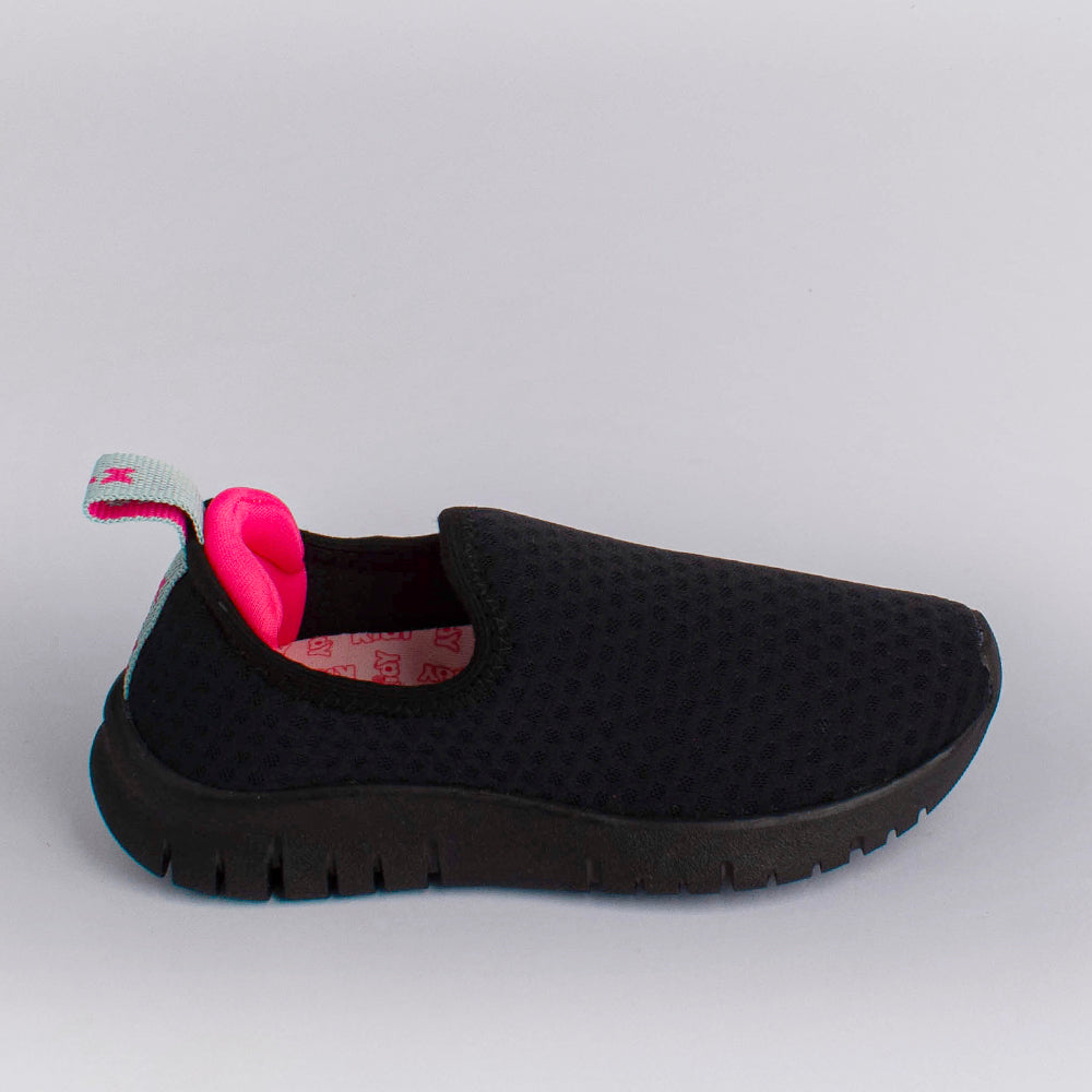 Tênis Kidy Ultra Flex Preto Pink Neon
