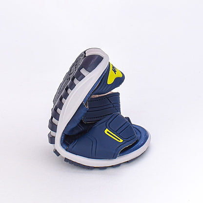 Sandália Infantil Papete Kidy Toys Azul Amarelo e Brinquedo