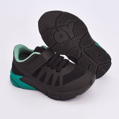 Tênis Menino Infantil Kidy Energy Baby Respitec Preto e Verde