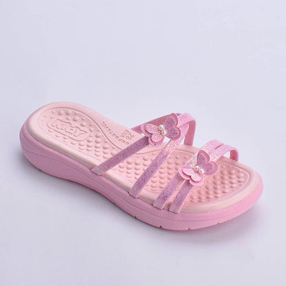 Kit Chinelo Infantil Menina Fly Rosa + Livro Bob Goods